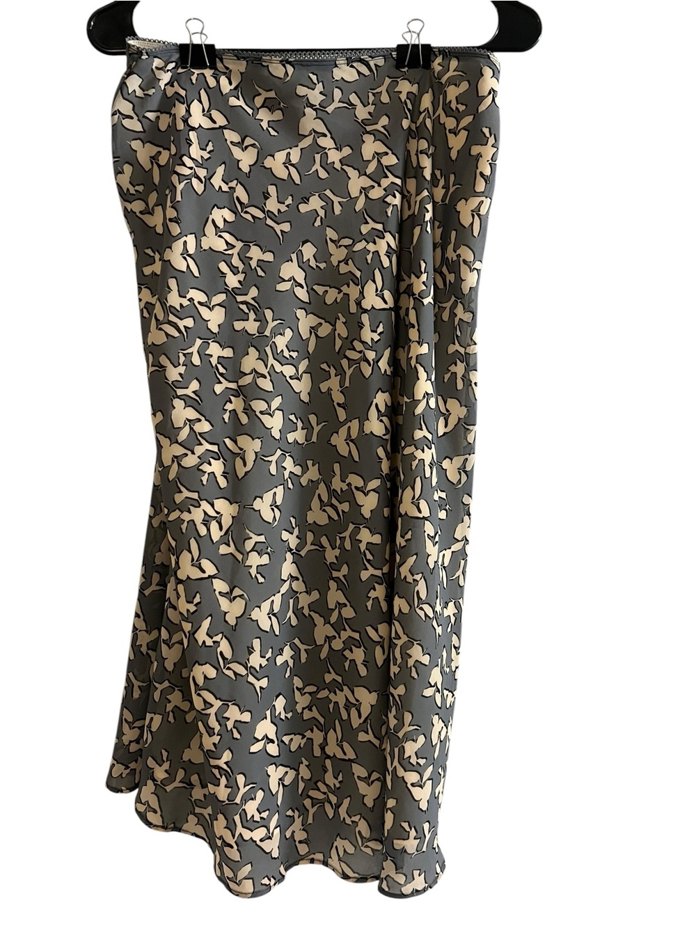Nordstrom Rack Floral Midi Skirt Blue/Grey M Coastal